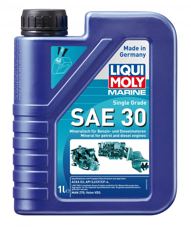 25065 — Масло моторное 20W Полусинтетическое для лодки 4Т LIQUI MOLY